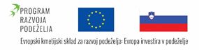 Program razvoja podeželja, zastava Evropske unije in zastava Republike Slovenije. Evropski kmetijski sklad za razvoj podeželja: Evropa investira v podeželje.